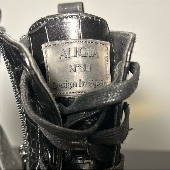 Combat Boots Woman Aligia Shoes Platform Flatform Motorcyclist Toocool EU38 US7 - Picture 6 of 10